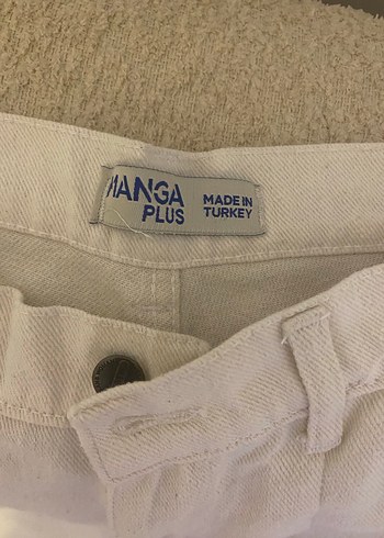 s Beden beyaz Renk Kadın Beyaz Keten Regular Fit Pantolon
