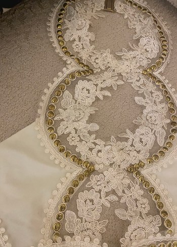 Nakışlı Beyaz Bohem Vintage mayokini - Görsel 3