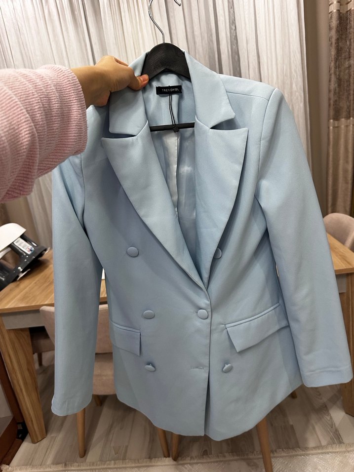 Mavi Blazer Ceket - Görsel 3