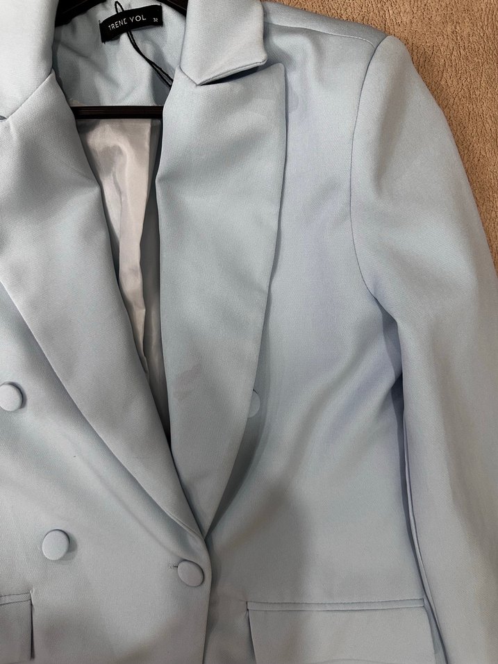 Mavi Blazer Ceket - Görsel 4