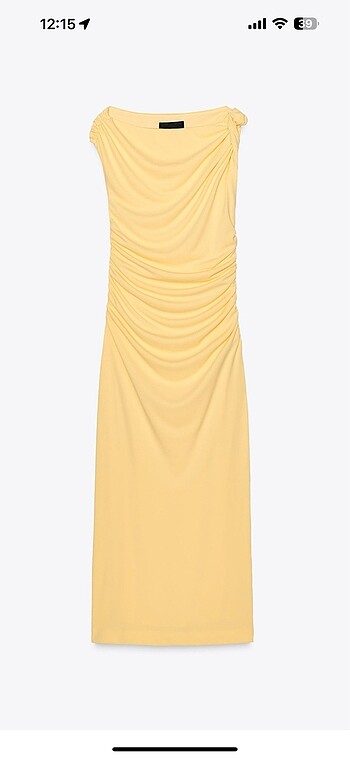 Zara Zara Asimetrik Midi Elbise