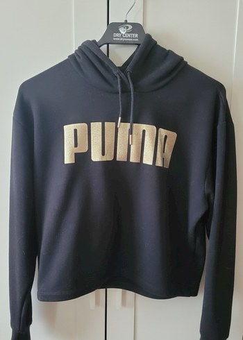 Orjinal Siyah Kadın Puma Kapüşonlu Sweatshirt XS beden. - Görsel 2