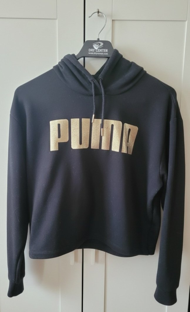 Orjinal Siyah Kadın Puma Kapüşonlu Sweatshirt XS beden. - Görsel 2