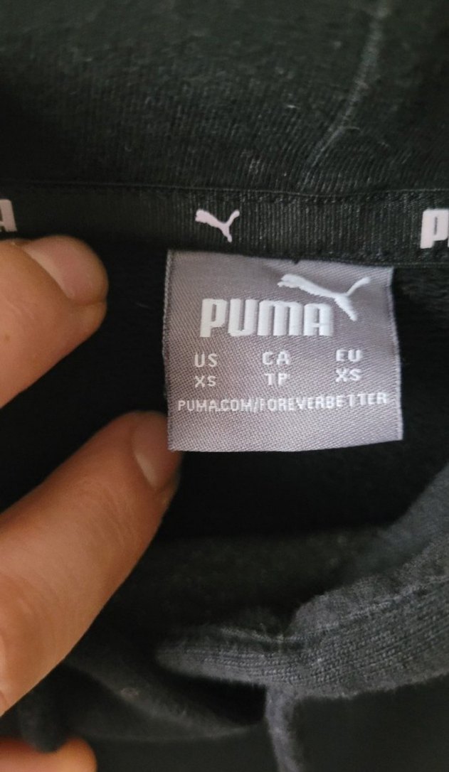 Orjinal Siyah Kadın Puma Kapüşonlu Sweatshirt XS beden. - Görsel 3