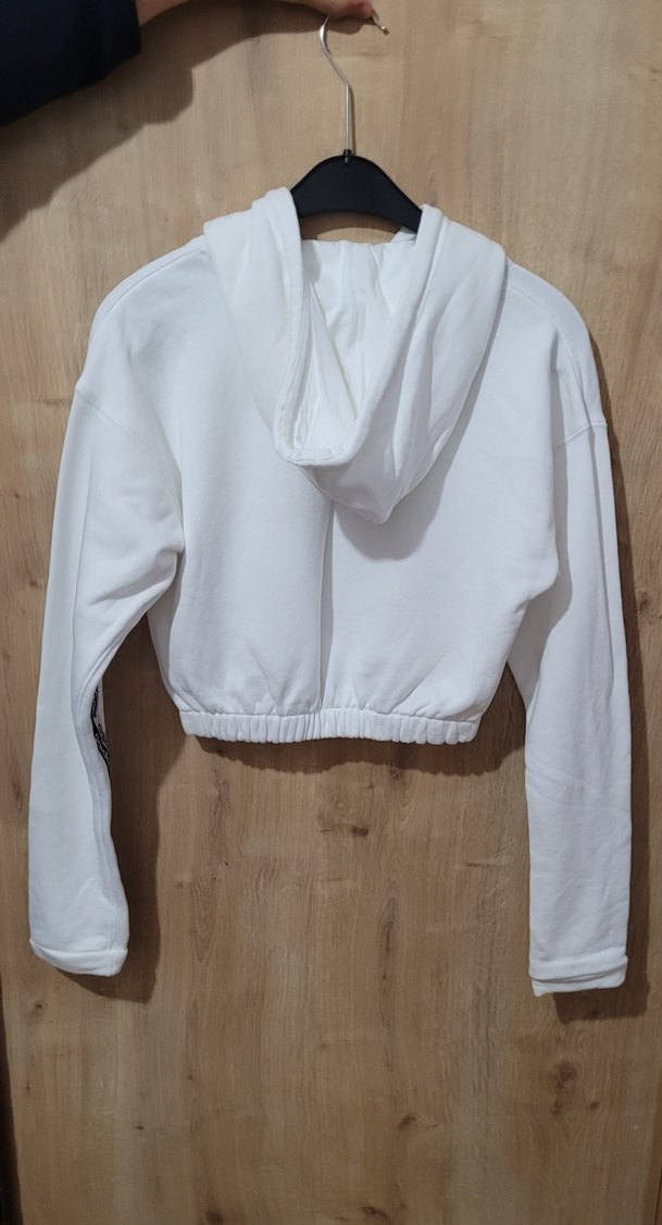 Orjinal Adidas XS beden, Beyaz Kapüşonlu Spor Sweatshirt - Görsel 2