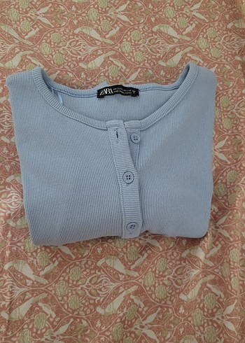 Zara S beden,Crop Kesim, Mavi Kadın Hırka takım. - Görsel 5