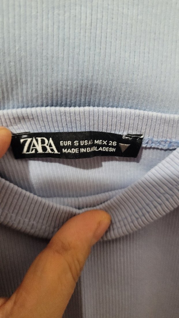 Zara S beden,Crop Kesim, Mavi Kadın Hırka takım. - Görsel 3