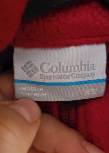 Orjinal Columbia Bordo Fermuarlı Polar S beden - Görsel 3