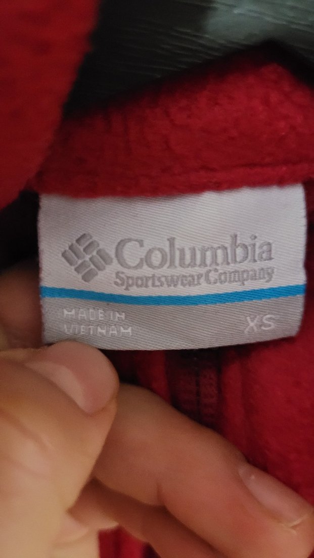 Orjinal Columbia Bordo Fermuarlı Polar S beden - Görsel 3