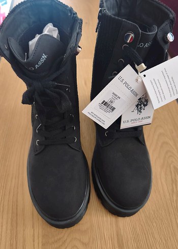 U.S Polo Assn. Siyah Suet 39 Kadin Bot Fermuarli Sifir