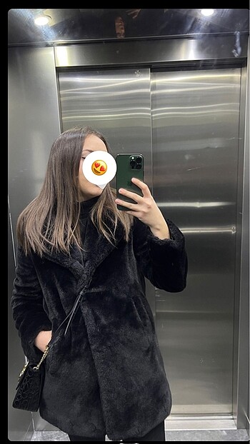 Bershka siyah kürk