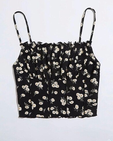 Shein çiçekli crop