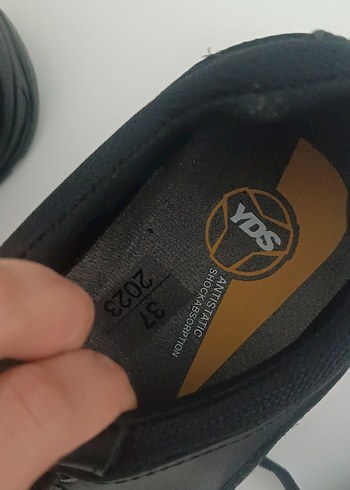 Erkek Siyah Spor Ayakkabı Bağcıkları - Görsel 2