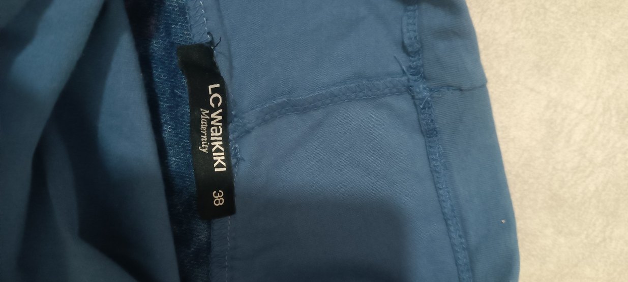 Düğmeli Koyu Mavi Hamile Kot Pantolon - Görsel 3