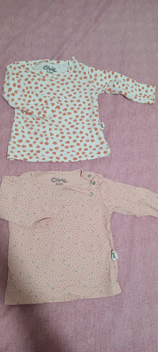 Pembe Desenli Bebek Önlüğü 6-9 Ay - Görsel 2