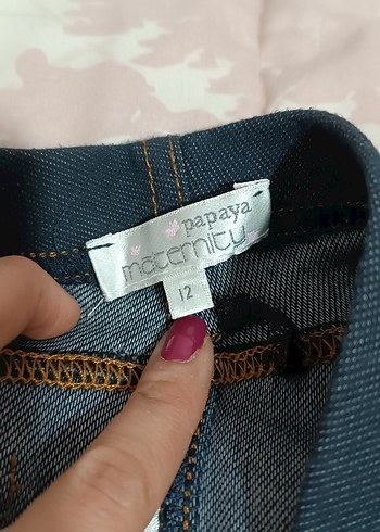 Lacivert Hamile Denim Tayt - Görsel 3