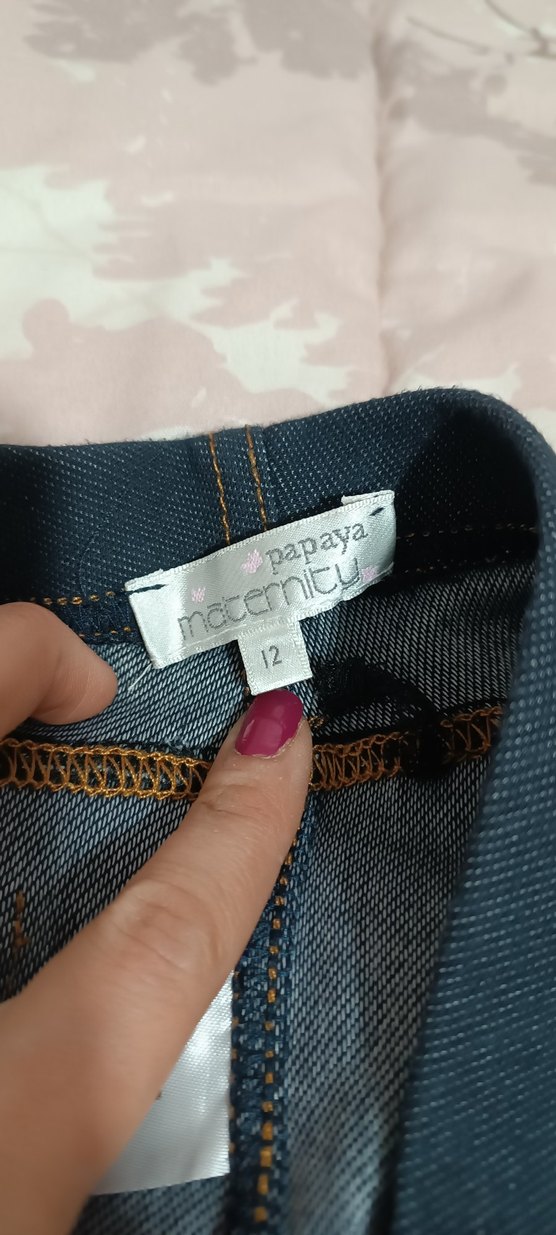 Lacivert Hamile Denim Tayt - Görsel 3