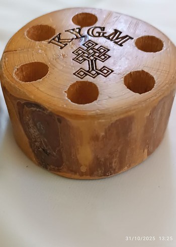 Vintage Ahşap Kalem Standı - Görsel 6