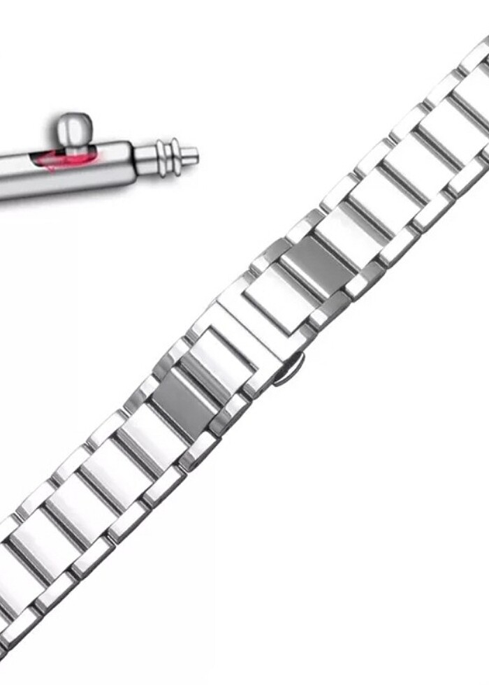 Orjinal Çelik-Seramik /Beyaz, Siyah, Gümüş Kordon - Görsel 4