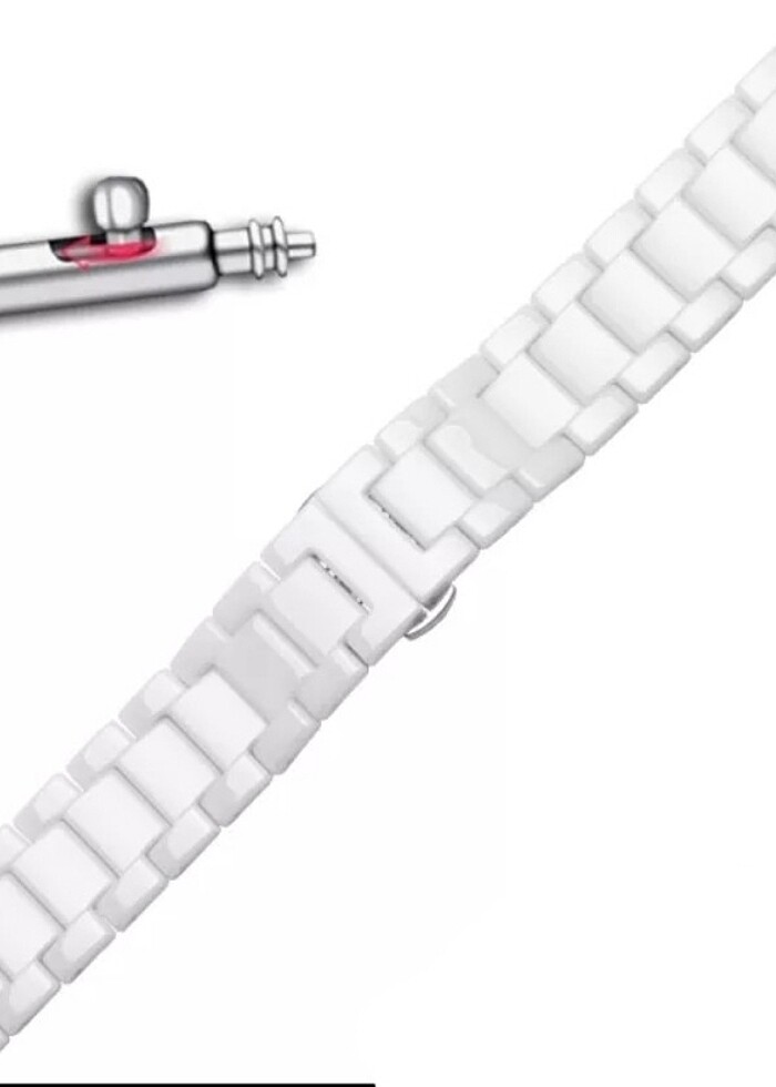 Orjinal Çelik-Seramik /Beyaz, Siyah, Gümüş Kordon - Görsel 5