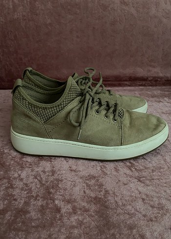 Bej Süet Kadın Sneakers - Görsel 2