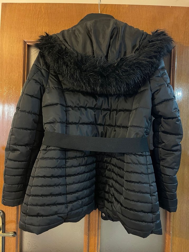 Tokalı Siyah Kadın Kışlık Mont göğüs 50 cm boy 75 cm - Görsel 2