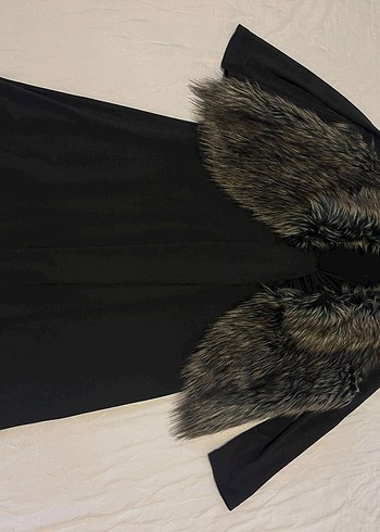 Kadın Gri Uzun Kürklü Goth Yelek Elbise beraber Göğüs ölçüsü 42 - Görsel 6