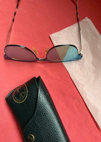 Aynalı cam Rayban klasik kadın güneş gözlüğü - Görsel 2