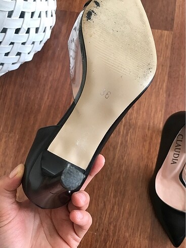 36 Beden siyah Renk Deri stiletto