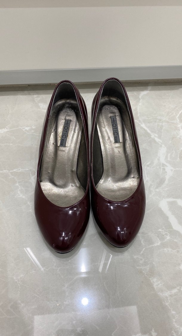 BORDO TOPUKLU AYAKKABI - Görsel 2