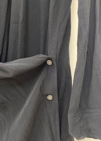 Siyah Dökümlü Uzun Kollu üst - Görsel 3