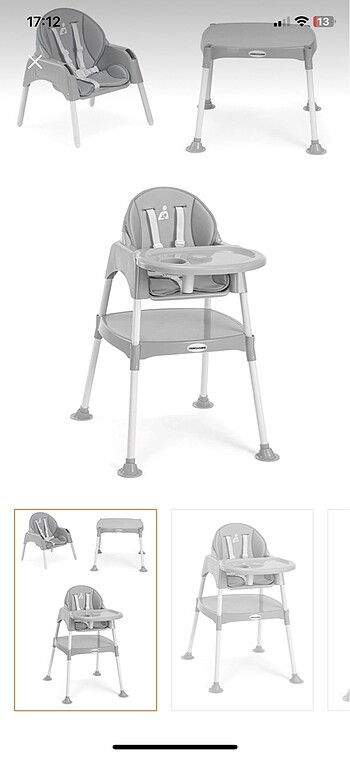 Çalışma masalı mama sandalyesi