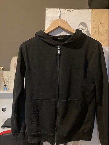 Basic Siyah Kapsonlu Hirka