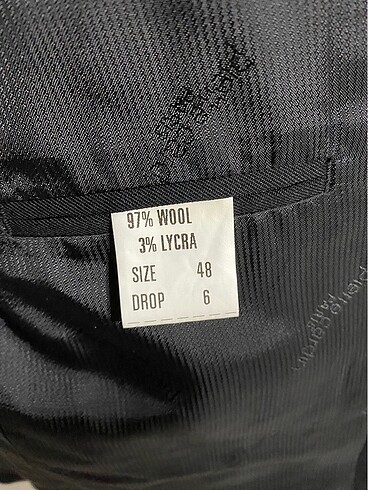 48 Beden siyah Renk Takım elbise