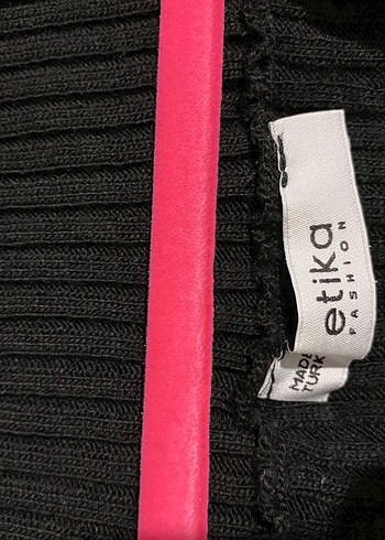 Siyah Omzu Açık Örgü Kadın Mini Elbise - Görsel 2