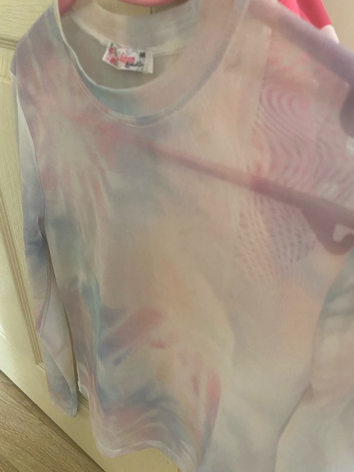 Transparan Tie-Dye Uzun Kollu - Görsel 2