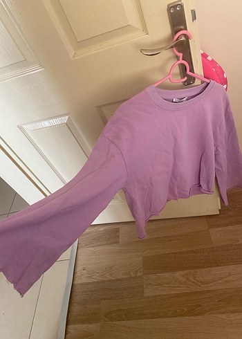 Mor Oversize Sweatshirt - Görsel 2