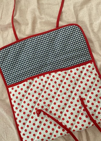 Kırmızı Puantiyeli Laptop - Tablet Çantası - Görsel 2