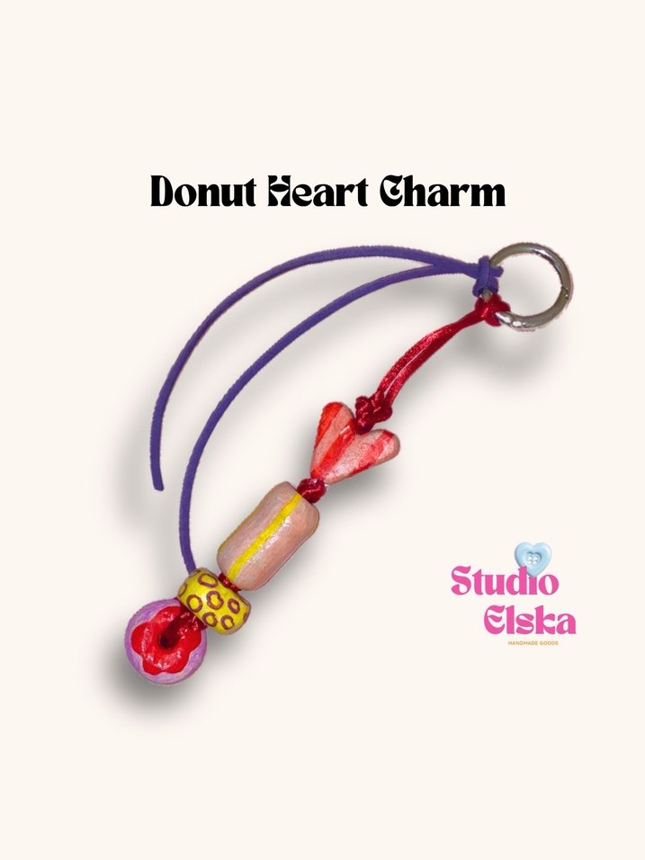 Renkli Boncuklu Bohem Kadın Anahtarlık Charm - Görsel 3