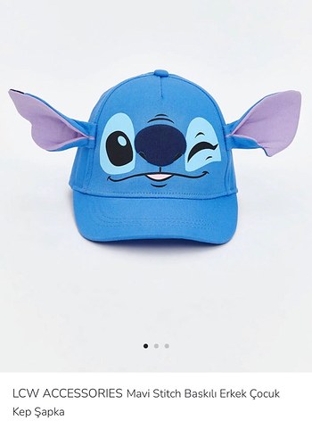 LCW Mavi Stitch Baskılı Erkek Çocuk Şapka