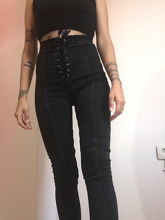 Bağcıklı jean