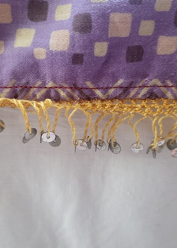 SANDIKTAN.  ANTİKA.   SARI VE MOR   PUL İŞLEMELİ..ASTARLIt - Görsel 2