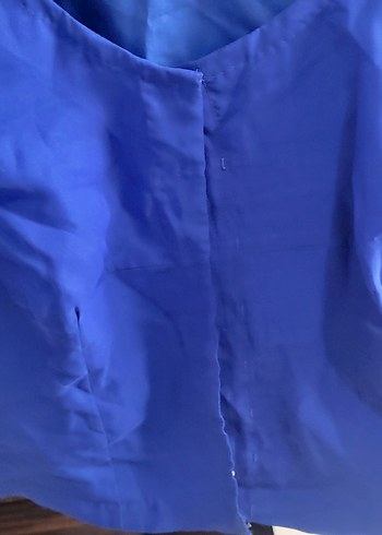 SAKS MAVİ ŞİFON HİNDİSTAN SARİ İKİLİ TAKIM UZUN. - Görsel 9