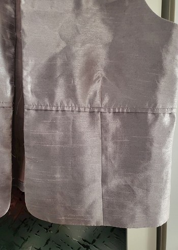 LİLA. RENGİ İTHAL İPEK ŞANTUG. YELEK ABİYE - Görsel 4