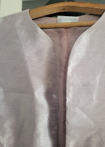 LİLA. RENGİ İTHAL İPEK ŞANTUG. YELEK ABİYE - Görsel 3