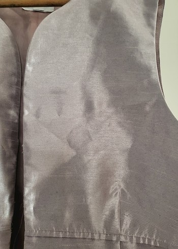 LİLA. RENGİ İTHAL İPEK ŞANTUG. YELEK ABİYE - Görsel 5