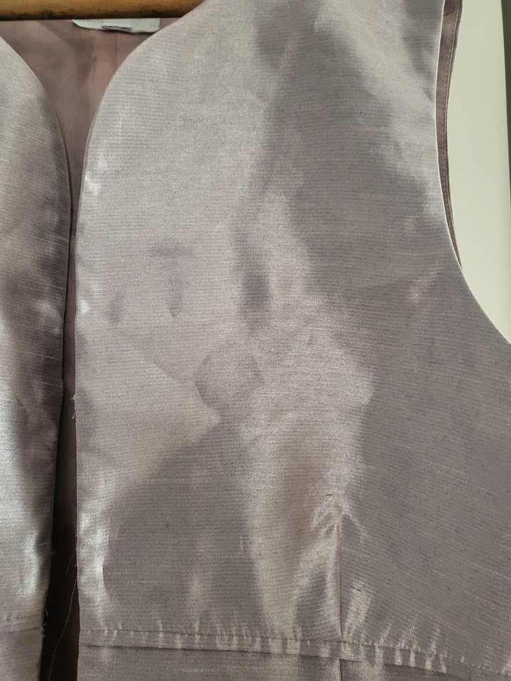 LİLA. RENGİ İTHAL İPEK ŞANTUG.  YELEK ABİYE - Görsel 5