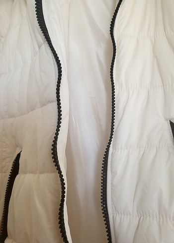 LC WAİKİKİ B. eyaz Fermuarlı Kadın Kışlık Mont - Görsel 7