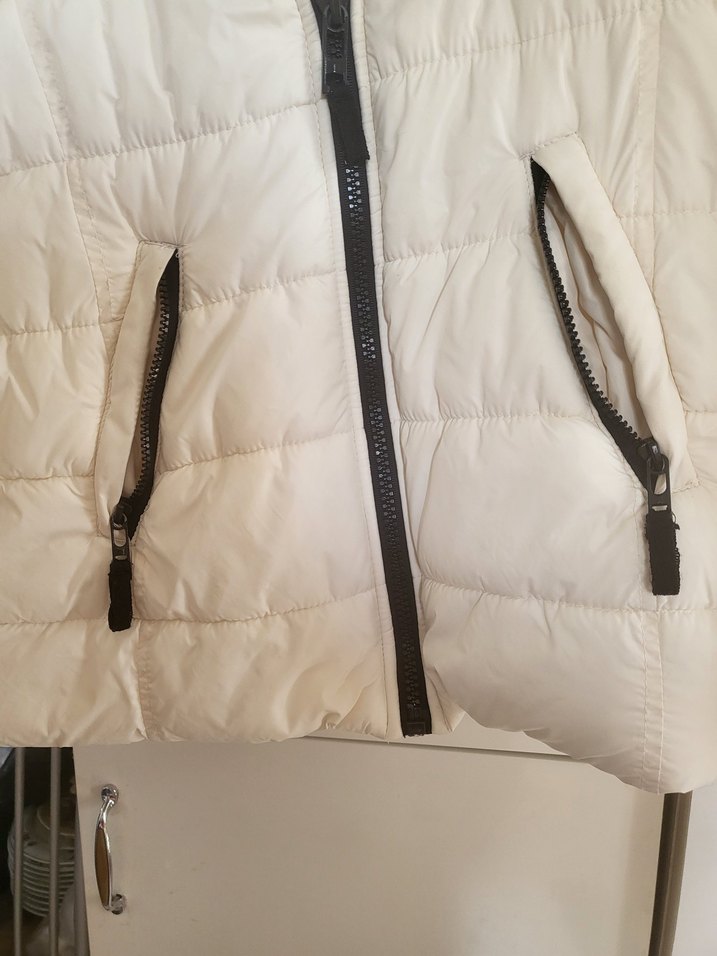 LC WAİKİKİ B. eyaz Fermuarlı Kadın Kışlık Mont - Görsel 2