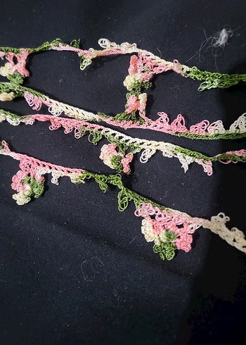 Renkli Dantel Kadın.  İĞNE OYASI. tülebNt OYASI SIFIR - Görsel 3